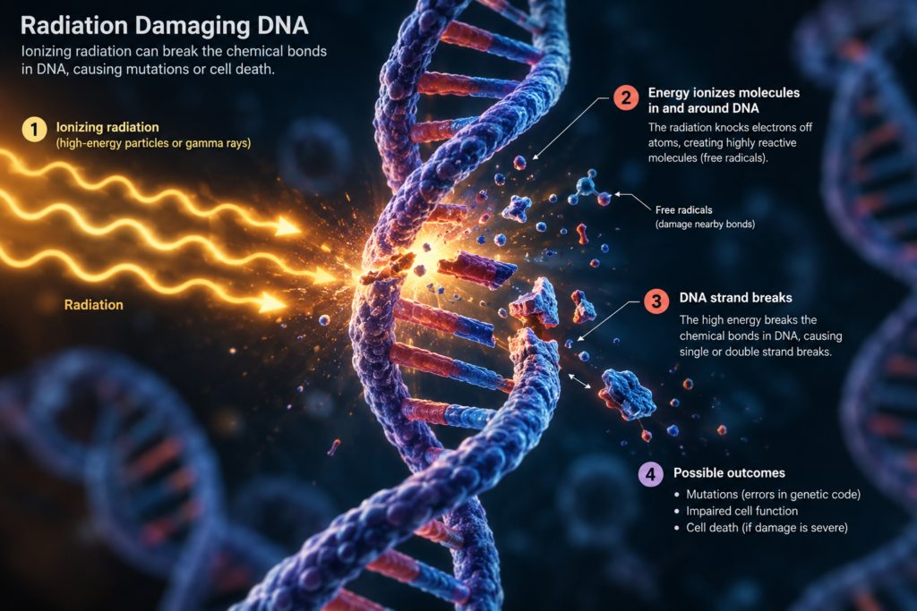 Why does nuclear radiation affect DNA so much?